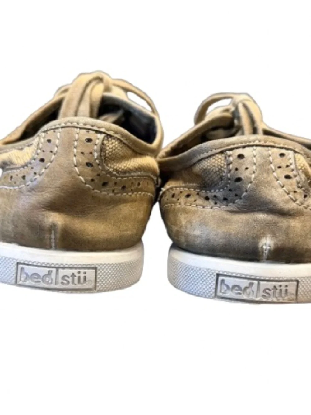 Bed Stu Men’s Distressed Leather Wingtip Oxford Sneakers Brogue Size Unknown